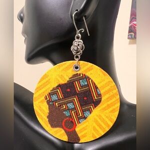 Large lightweight dangle bold statement Afrocentric earrings